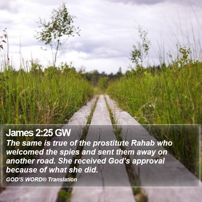 James 2:25 GW Bible Verse Image
