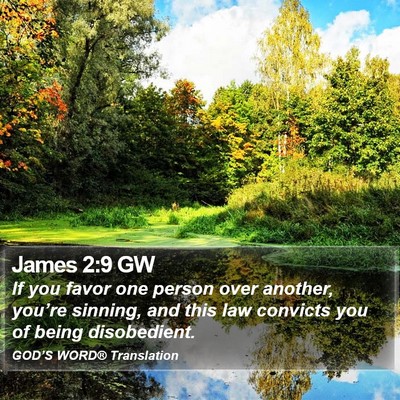 James 2:9 GW Bible Verse Image