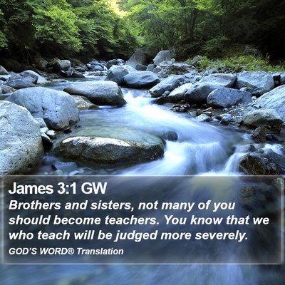 James 3:1 GW Bible Verse Image