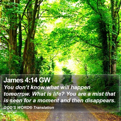 James 4:14 GW Bible Verse Image
