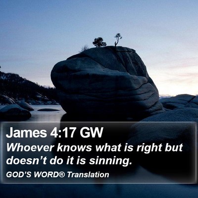 James 4:17 GW Bible Verse Image