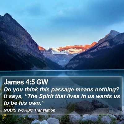James 4:5 GW Bible Verse Image
