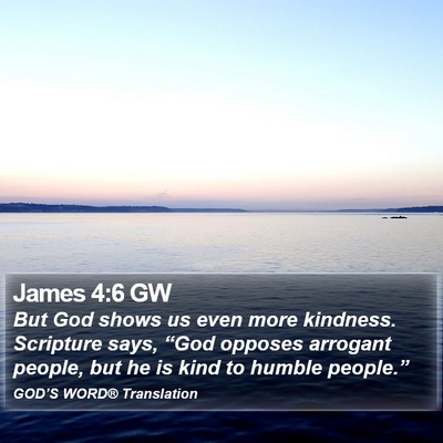 James 4:6 GW Bible Verse Image