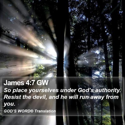 James 4:7 GW Bible Verse Image