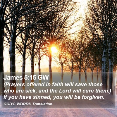 James 5:15 GW Bible Verse Image