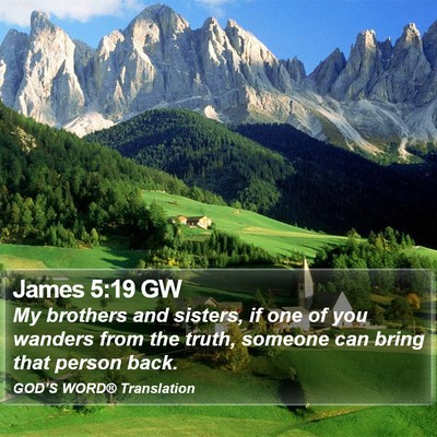 James 5:19 GW Bible Verse Image