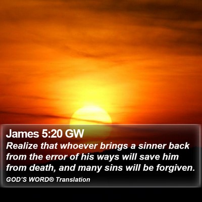 James 5:20 GW Bible Verse Image