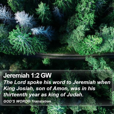 Jeremiah 1:2 GW Bible Verse Image