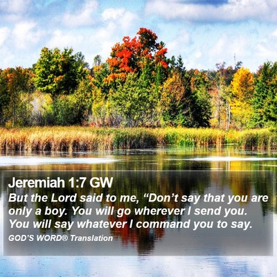Jeremiah 1:7 GW Bible Verse Image