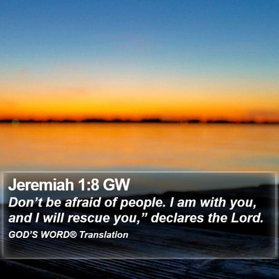 Jeremiah 1:8 GW Bible Verse Image