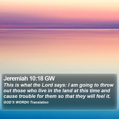 Jeremiah 10:18 GW Bible Verse Image