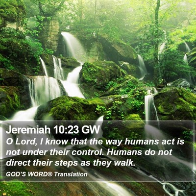 Jeremiah 10:23 GW Bible Verse Image
