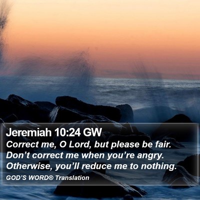 Jeremiah 10:24 GW Bible Verse Image