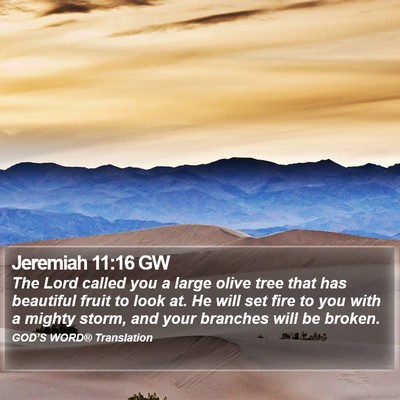 Jeremiah 11:16 GW Bible Verse Image