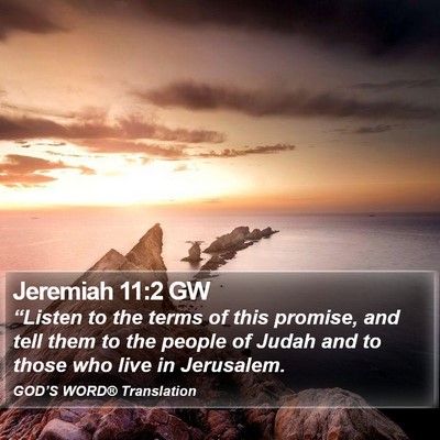 Jeremiah 11:2 GW Bible Verse Image