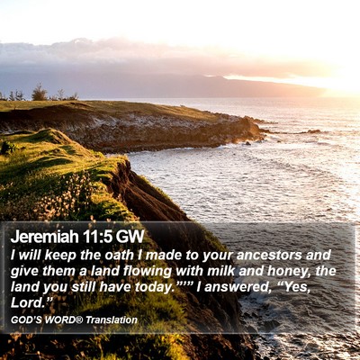 Jeremiah 11:5 GW Bible Verse Image
