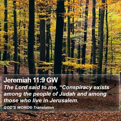 Jeremiah 11:9 GW Bible Verse Image