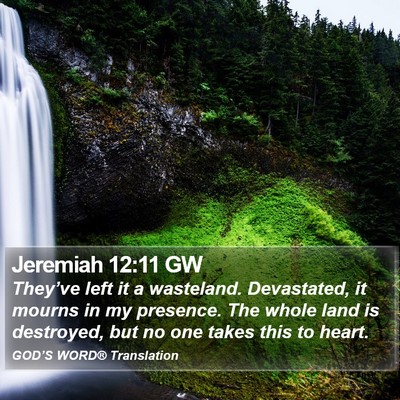 Jeremiah 12:11 GW Bible Verse Image