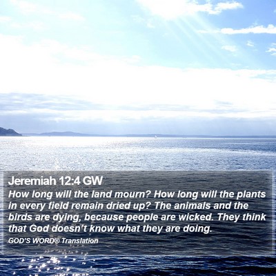 Jeremiah 12:4 GW Bible Verse Image