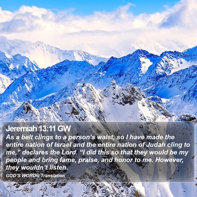 Jeremiah 13:11 GW Bible Verse Image