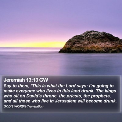Jeremiah 13:13 GW Bible Verse Image