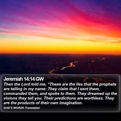 Jeremiah 14:14 GW Bible Verse Image