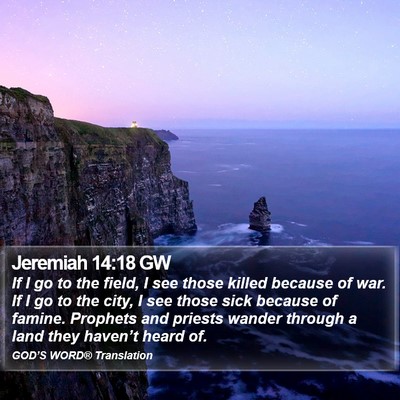 Jeremiah 14:18 GW Bible Verse Image