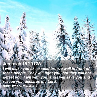 Jeremiah 15:20 GW Bible Verse Image