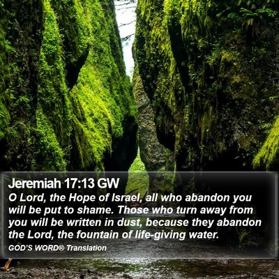 Jeremiah 17:13 GW Bible Verse Image