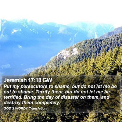 Jeremiah 17:18 GW Bible Verse Image