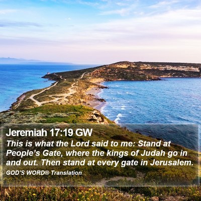 Jeremiah 17:19 GW Bible Verse Image