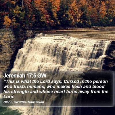 Jeremiah 17:5 GW Bible Verse Image