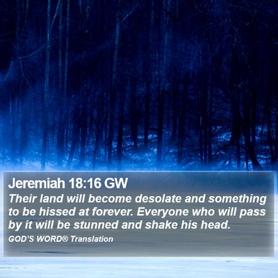 Jeremiah 18:16 GW Bible Verse Image