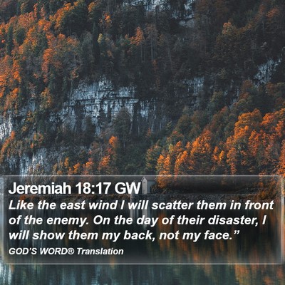 Jeremiah 18:17 GW Bible Verse Image