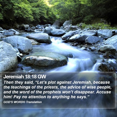 Jeremiah 18:18 GW Bible Verse Image