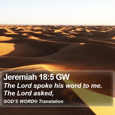 Jeremiah 18:5 GW Bible Verse Image