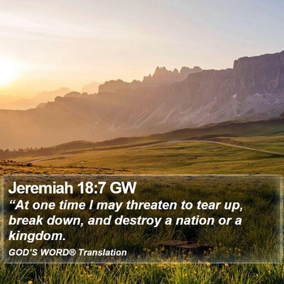 Jeremiah 18:7 GW Bible Verse Image