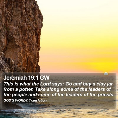 Jeremiah 19:1 GW Bible Verse Image