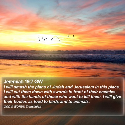 Jeremiah 19:7 GW Bible Verse Image