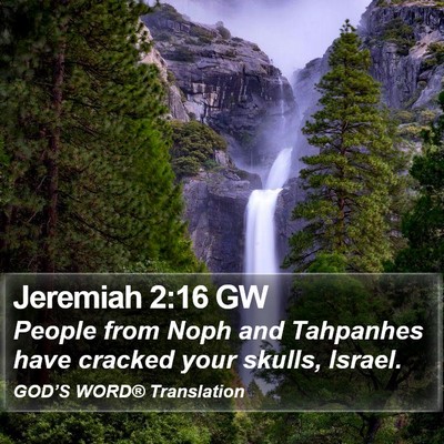 Jeremiah 2:16 GW Bible Verse Image