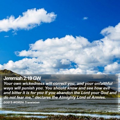 Jeremiah 2:19 GW Bible Verse Image