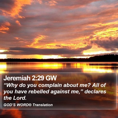 Jeremiah 2:29 GW Bible Verse Image