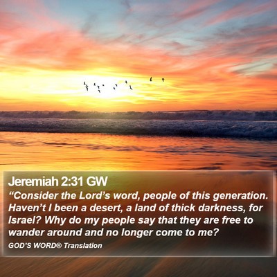 Jeremiah 2:31 GW Bible Verse Image