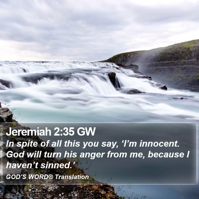 Jeremiah 2:35 GW Bible Verse Image