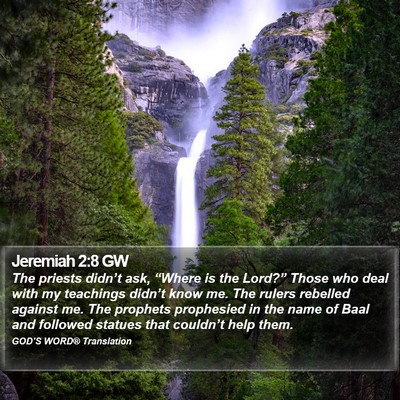 Jeremiah 2:8 GW Bible Verse Image