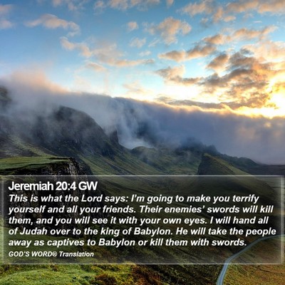 Jeremiah 20:4 GW Bible Verse Image