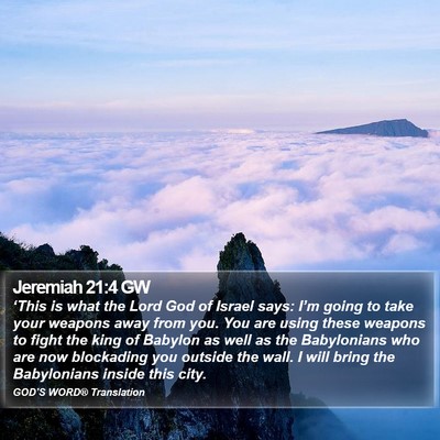 Jeremiah 21:4 GW Bible Verse Image