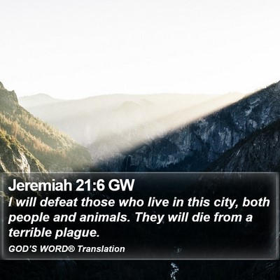 Jeremiah 21:6 GW Bible Verse Image