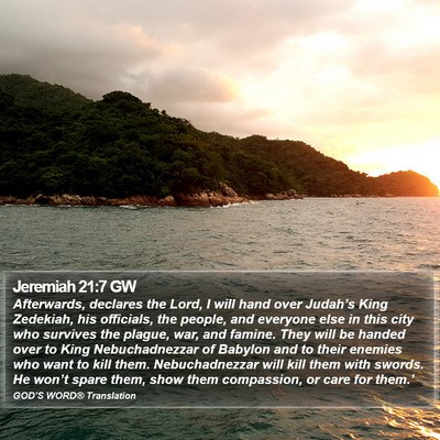 Jeremiah 21:7 GW Bible Verse Image