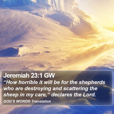 Jeremiah 23:1 GW Bible Verse Image